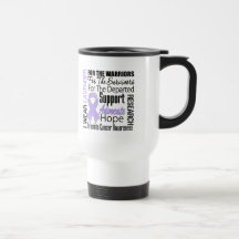 CANCER I Wear Lavender Ribbon TRIBUTE Coffee Mugs