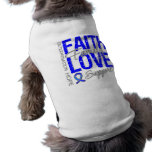 Cancer Inspiring Slogan Collage Colon Cancer Dog Tshirt