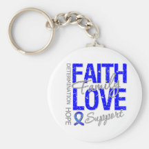Cancer Inspiring Slogan Collage Colon Cancer Key Chains