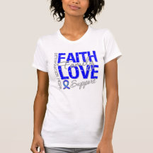 Cancer Inspiring Slogan Collage Colon Cancer Tee Shirts