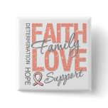 Cancer Inspiring Slogan Collage Endometrial Cancer