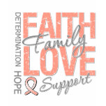 Cancer Inspiring Slogan Collage Uterine Cancer t-shirts
