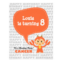 Cancer Kids Party Invitation