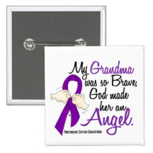 Cancer pancréatique de grand-maman de l'ange 2 badges avec agrafe