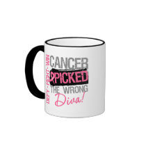 Cancer Picked The Wrong Diva - Breast Cancer Mug