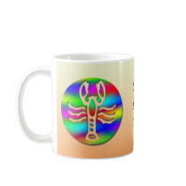 Cancer Rainbow Colour Crab Zodiac Star Sign Coffee Mugs