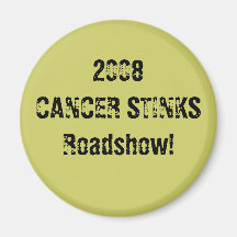CANCER STINKS BUTTON REFRIGERATOR MAGNETS
