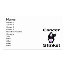 Cancer Stinks Skunk Awareness Design Business Cards
