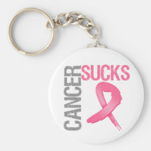 Cancer Sucks - Breast Cancer Key Chain