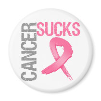 Cancer Sucks - Breast Cancer Refrigerator Magnets