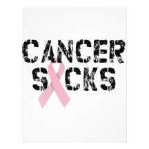 Cancer Sucks - Breast Cancer Ribbon Letterhead Template