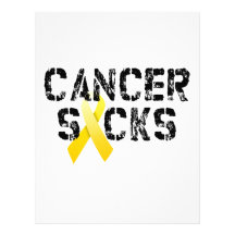 Cancer Sucks - Childhood Cancer Ribbon Customized Letterhead