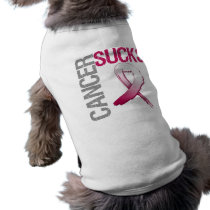 Cancer Sucks - Head and Neck Cancer Doggie Tee Shirt