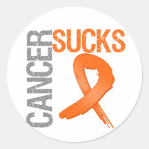 Cancer Sucks - Kidney Cancer (Orange) Sticker