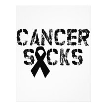 Cancer Sucks - Melanoma Cancer Ribbon Custom Letterhead