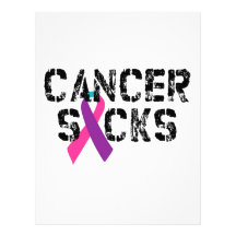 Cancer Sucks - Thyroid Cancer Ribbon Custom Letterhead
