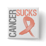 Cancer Sucks - Uterine Cancer Pinback Button