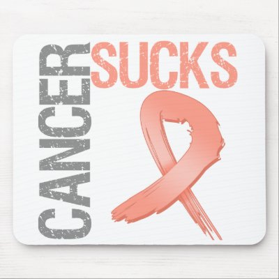 Cancer Sucks - Uterine Cancer Mouse Pads by cancerapparel