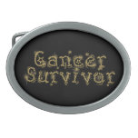 Cancer Survivor Gold Fireworks Belt Buckle