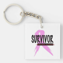 Cancer Survivor, Keyring Breast Keychain
