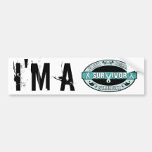 Cancer Survivor Teal Bumper Stickers