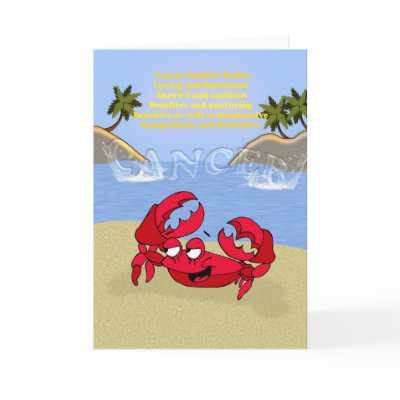 Cancer the crab, birthday card, cancerian by moonlake