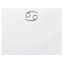 Cancer. Zodiac Astrology Sign. Black. Flyer