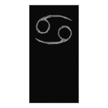 Cancer. Zodiac Astrology Sign. Black. Photo Greeting Card