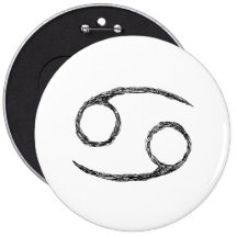 Cancer. Zodiac Astrology Sign. Buttons