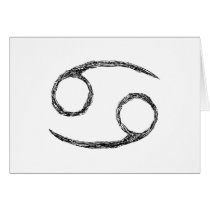 Cancer. Zodiac Astrology Sign. Card