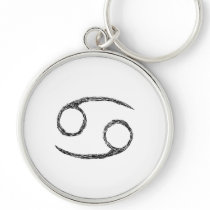 Cancer. Zodiac Astrology Sign. Keychain