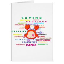 Cancer Zodiac Sign Traits Greeting Card