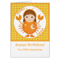 Cancerian Girl - Happy Birthday cards