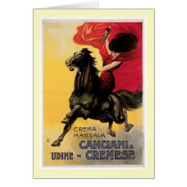 Canciani & Cremese Vintage Wine Ad Art Greeting Card