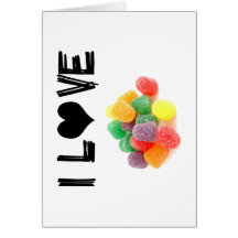 Candies funny products! greeting card