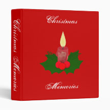 Candle And Holly Binder Template