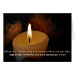 Candle and quote greeting cards