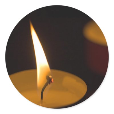 Candle Glow Round Sticker by mlane53