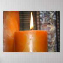 Candle light closeup poster