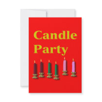 Candle Party Invitation Card