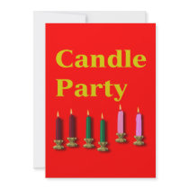 Candle Party Invitation Card