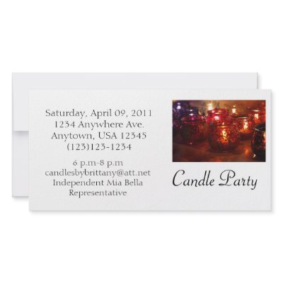 Candle Party Photo Invite Picture Card by candlepartyaids