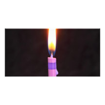 candle personalized photo card