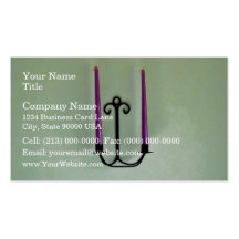 Candle sticks business card template