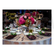 Candlelight Dinner & Flower Arrangement Party Card