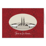 candlelight dinner plate chef catering invitati... cards