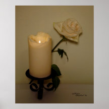 Candlelight Rose Poster