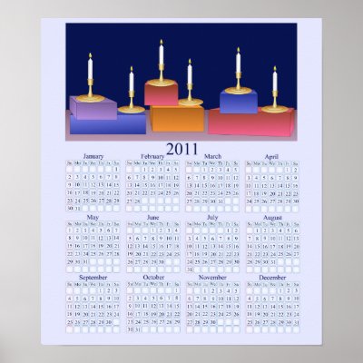 Candles 2011 Wall Calendar Poster by morris27
