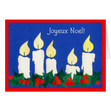 Candles French Christmas Card