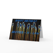 Candles Happy Birthday Brother - N - Law Card